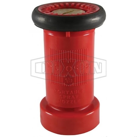 Dixon 1-1/2 NPSH RED POLY NOZZLE, UL/FM STRT GPFN150
